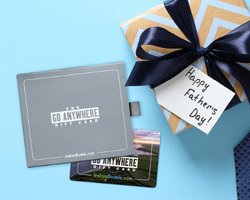 Gift dad the hotel break of his choice with the Go Anywhere Gift Card